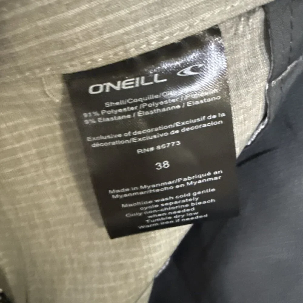 O'Neill Men's Crossover Hybrid Shorts Size 38 Gray Quick Dry Chino NWT - Picture 9 of 9